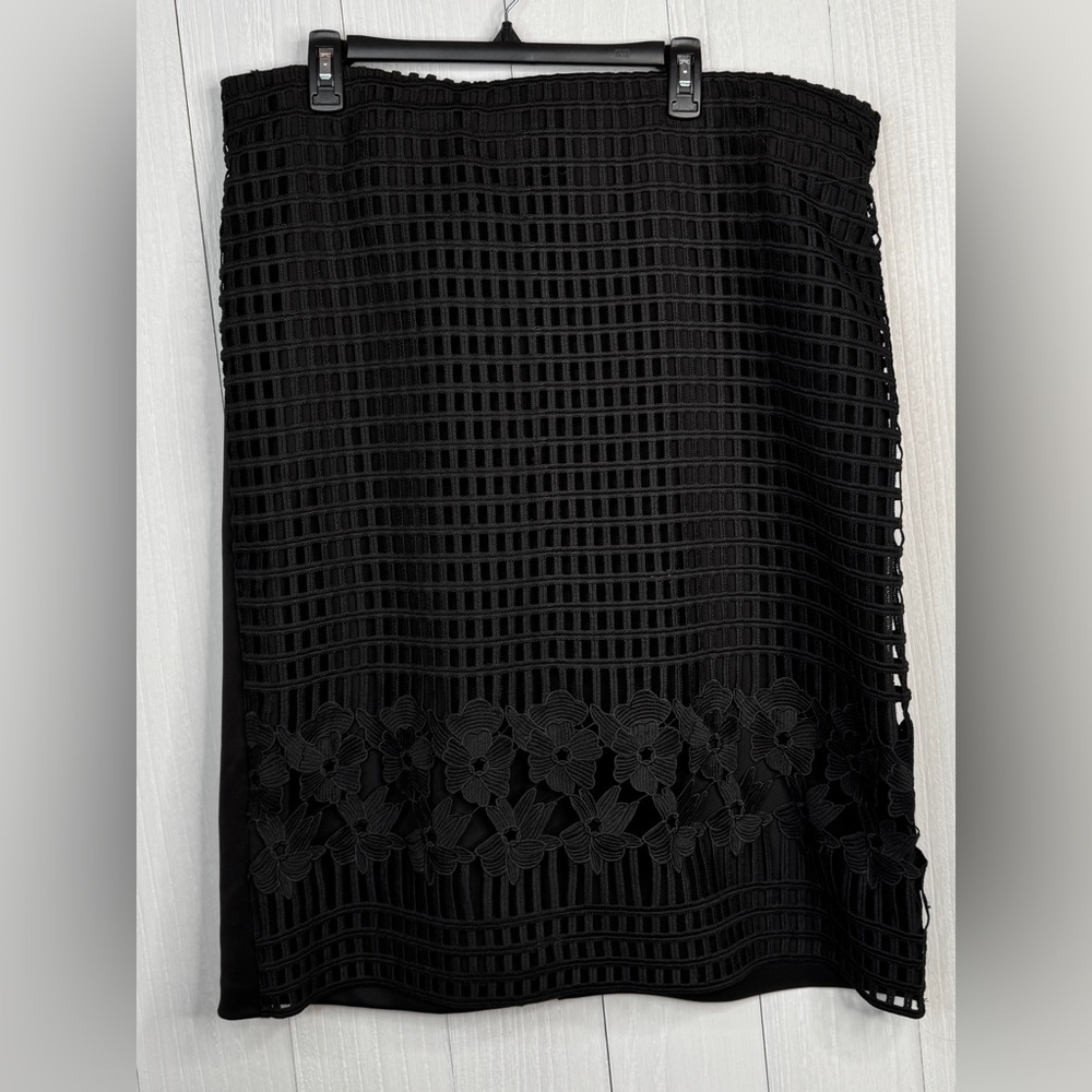 Eloquii Neoprene Pencil Skirt - Black - Picture 2 of 5